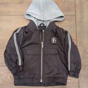 Carter's Baby 12M Black Jacket with Gray Hood